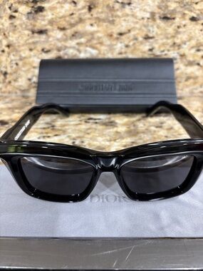 Dior Black Rectangular Sunglasses